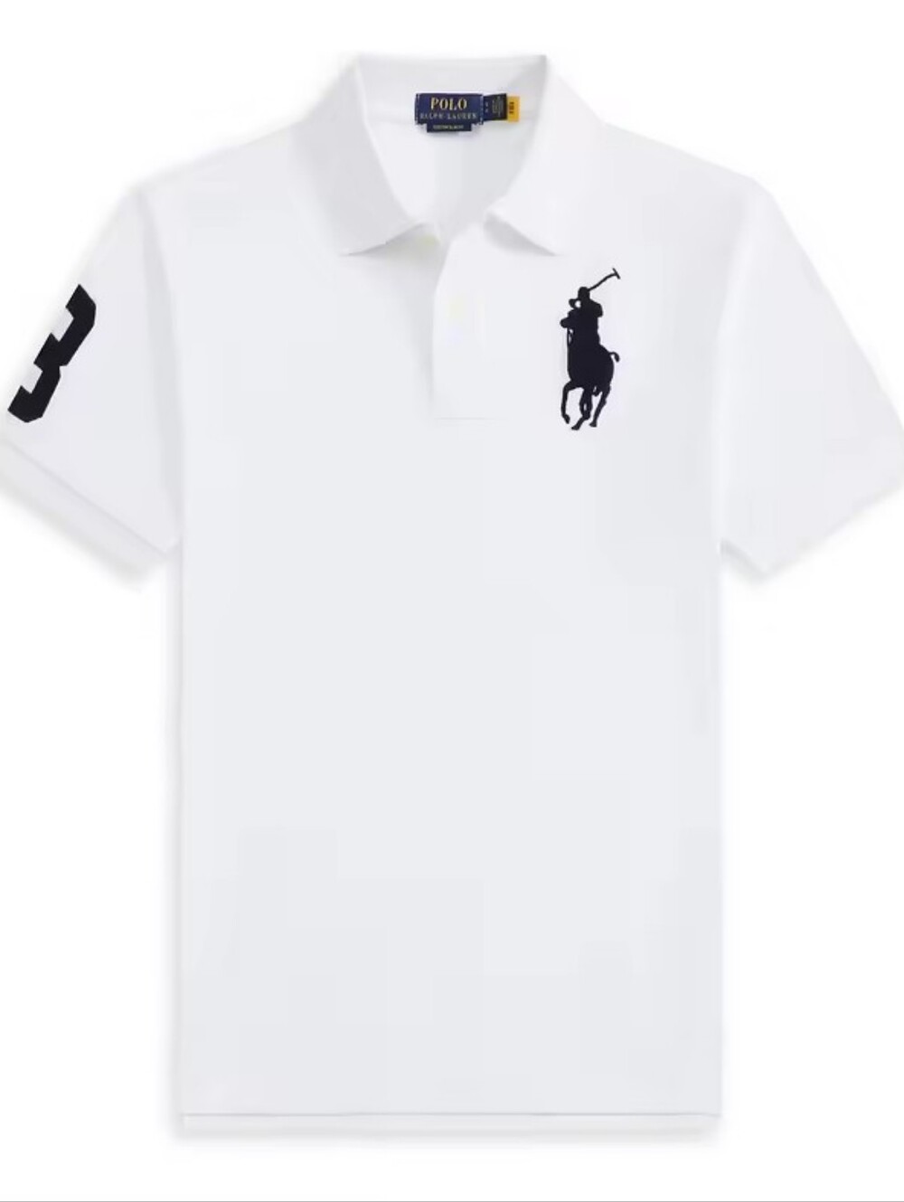 Polo by Ralph Lauren White Polo Shirt with Black Big Pony Logo